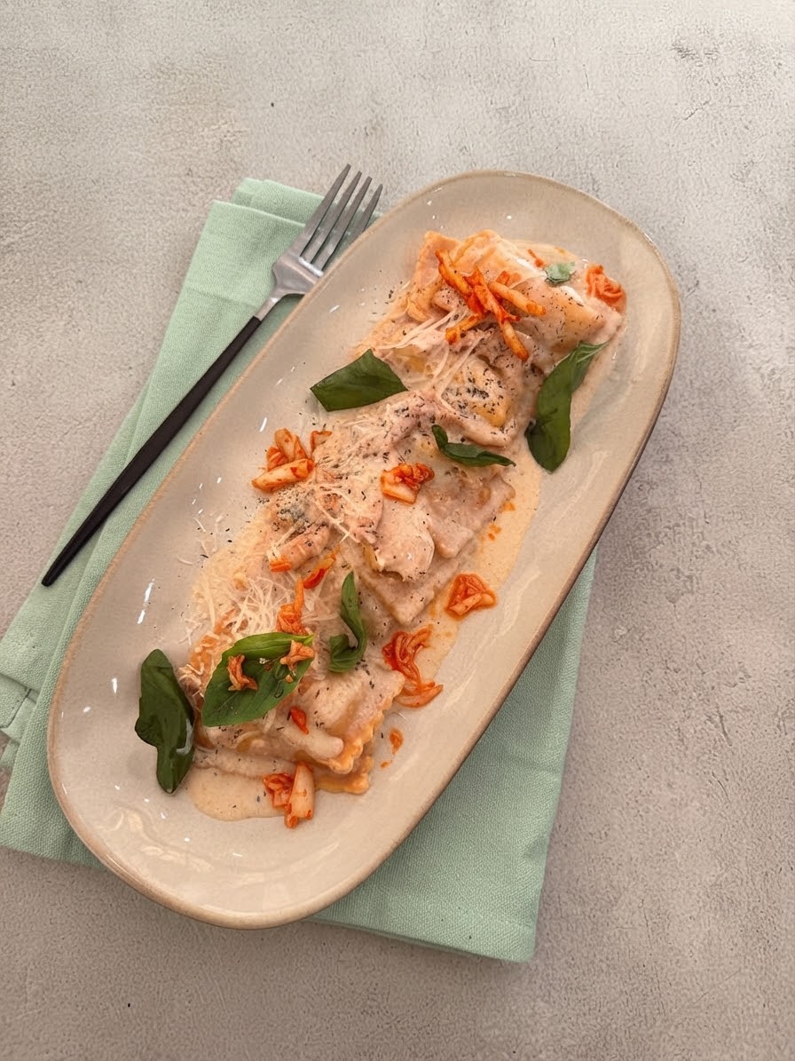 RETTANGOLI DE SALMÓN CON KIMCHI