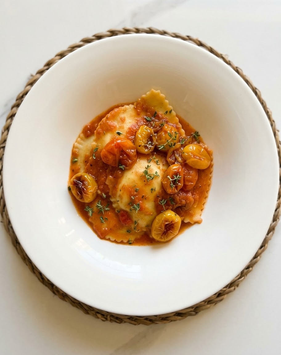 PANZEROTTI CACIO E PEPE CON SALSA DE TOMATE Y ALBAHACA